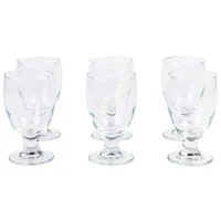 Set de 6 Copas de Agua en Vidrio 280ml 13.4cm Transparente Just Home Collection