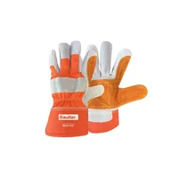 Par Guante Soldador Cuero Naranja