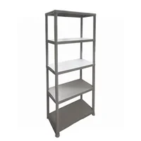 Estante Plástico 5 Niveles 61x31x171 cm Gris Just Home Collection