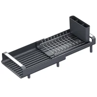 Escurridor de Platos Polipropileno Extensible Gris 28-49.8x8x20 cm