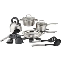 Juego de Ollas Batería de Cocina y Utensilios 14 Piezas Just Home Collection