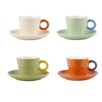 Set de 4 Tazas 90ml + 4 Platos