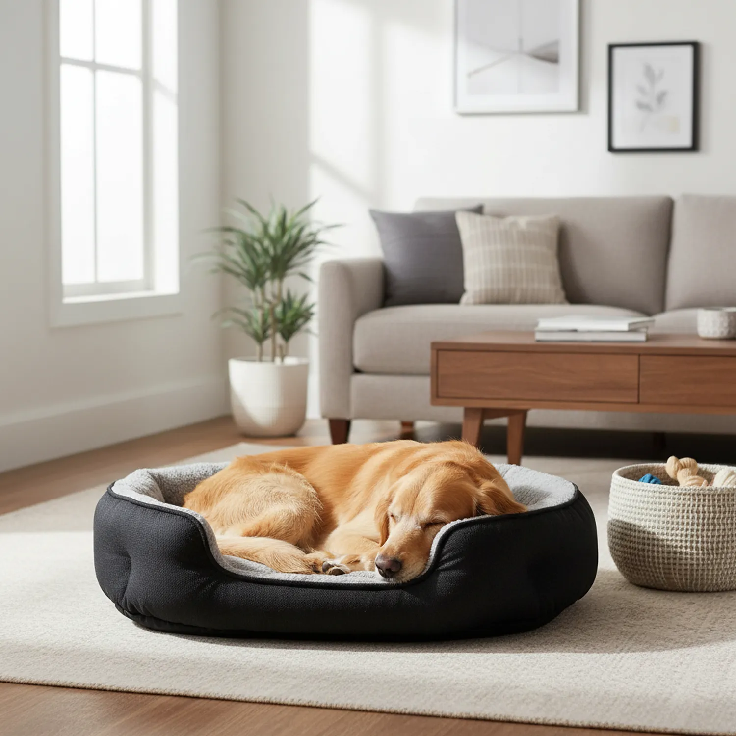 Cama Perro Oval L 90x65cm