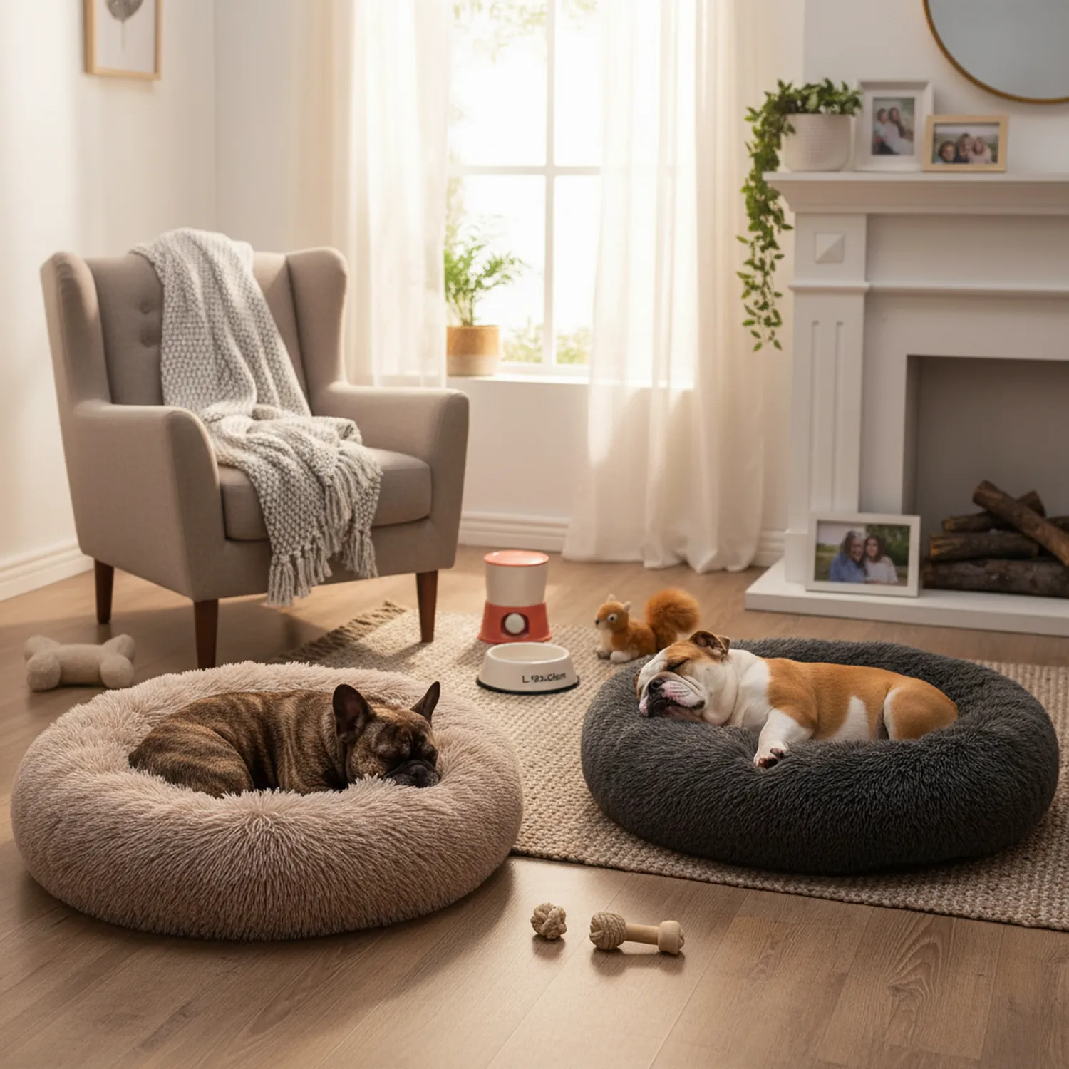 Cama para Perro Peluda L 92x20cm Surtido Petizoos