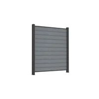 Cierre perimetral Wpc 180x15.9cm gris 6 Unidades Holztek