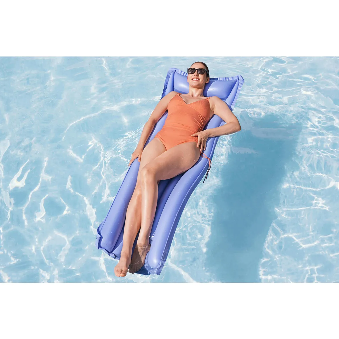 Colchoneta Con Rejilla Colchoneta Hinchable Con Red Para Piscina Y Playa - Azul, 170x80 Cm, Soporta Hasta 100 Kg Hamaca Hinchable Piscina