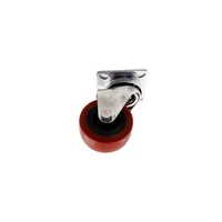 Rodachina rlp giratoria roja 2 pulgadas (5 cm diámetro)