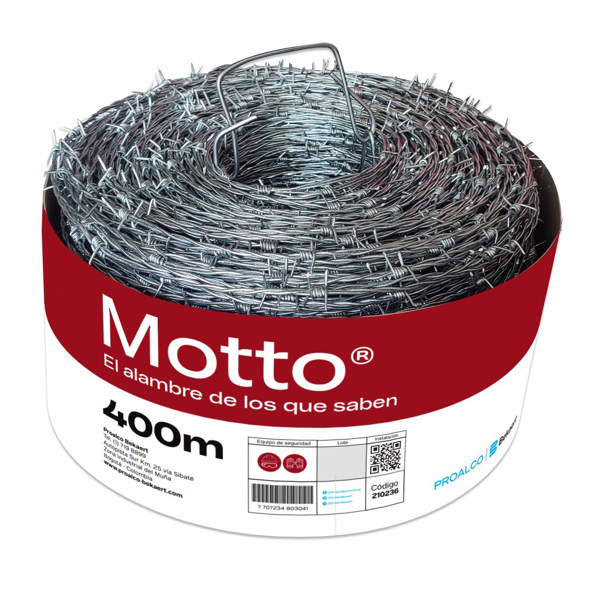 MOTTO - Alambre de Púa Calibre 16.5 x 400mt 16kg Motto