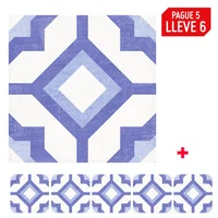 Pague 5 Lleve 6 Decorado Piso Pared Kaled Azul 19.8X19.8 cm