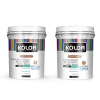 Combo Pintura para Interior Epoxi Acryl + Catalizador Epoxi Acryl Base Agua Para 5 Galones