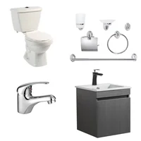 Combo De Baño Tao/Bonsai: Sanitario, Mueble Elevado, Griferia Monocontrol Perugia y Accesorios Turin