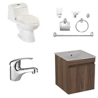 Combo De Baño Tao Dual/Bonsai: Sanitario, Mueble, Griferia Monocontrol Perugia y Accesorios Turin