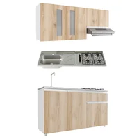 Combo Cocina Paris 1.5 Metros Mueble Superior + Inferior + Mesón Izquierdo