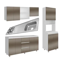 Combo Mesón en Acero Inoxidable 1.80 Metros Poceta Derecha con 4 Fogones a Gas Just Home Collection + Modulo Microondas Cocina Vimo (1c) Blanco + Ambar/Blanco 210x60.2x51 cm Just Home Collection + Mueble Superior Cocina Vimo (1c) Blanco + Ambar/blanco 62x180x33.5 cm Just Home Collection + Mueble Inferior Cocina Vimo (1c) Blanco + Ambar/Blanco 89.5x178.2x50.5 cm Just Home Collection