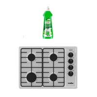 Combo Cubierta Empotrable 60cm x 43 .5 Inox Pm6044na0 + Lavaloza Liquido Antigrasa Bio x850ml