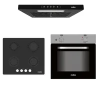 Combo Campana Turbina Extractora 60 cm 3 Velocidades 210M3/H CM60 + Estufa de Empotrar 4 Puestos Gas Natural 58 X 50 cm Vidrio + Horno Empotrable Mixto 60 cm Inoxidable Hm6027gwai0
