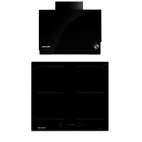 Combo Campana Península Challenger 60 cm 3 Velocidades Cx 4965 Negro + Estufa Empotrable de Inducción 59 cm In6062 220V Challenger