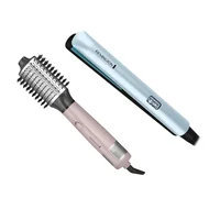 Combo Cepillo de aire Remington Wet2style AS15A-110F + Plancha para cabello Remington Argan Oil Shine S8500A