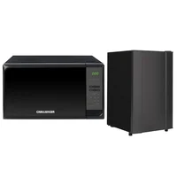 Combo Minibar 121 Litros Brutos Titanium Negro Cr 121 + Horno Microondas Hm 8008 Negro