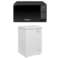 Combo Congelador Horizontal Challenger 100 Lt Chest Freezer Blanco + Horno Microondas Hm 8008 Negro
