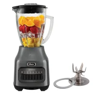 Combo Cuchilla Reversible + Licuadora con Vaso de vidrio 1.5 Litros 6 Velocidades + Pulso Color Gris  Oster