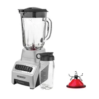 Combo Licuadora Vaso de Vidrio Pulverix 700 Watts BL1140MS + Cuchilla Acero Inoxidable BLACK+DECKER