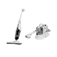 Combo Aspiradora Vertical 2 En 1 1000 Watts Blanco Karcher + Aspiradora Para Mascotas Pet Cleaner Filtro Hepa 300 Watts Blanco