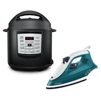 Combo Olla Multifuncional BLACK+DECKER de 5.7 Litros PR100B + Plancha de vapor BLACK+DECKER Trueglide IRBD365