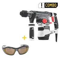 Combo Rotomartillo Sds-Plus 1500W 5J 800Rpm Ubermann + Gafa Seguridad Espejado Dorado Equis5 Ubermann