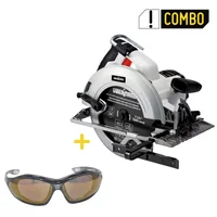 Combo Sierra Circular 7-1/4Pg 1800W 5500Rpm Ubermann + Gafa Seguridad Espejado Dorado Equis5 Ubermann