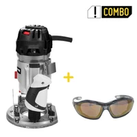 Combo Ruteadora 1320W 11000-25000Rpm Ubermann2.0 + Gafa Seguridad Espejado Dorado Equis5 Ubermann
