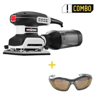 Combo Lijadora Orbital 1/4 260W 14000Prm Ubermann + Gafa Seguridad Espejado Dorado Equis5 Ubermann