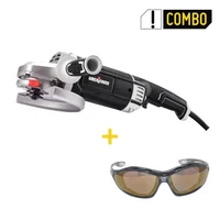 Combo Pulidora 9Pg 2200W 6600Rpm Ubermann + Gafa Seguridad Espejado Dorado Equis5 Ubermann