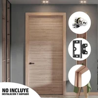 Combo Puerta Baltimore Horizontal 85x208cm + Marco Baltimore 8x240cm + Cerradura Baño Satinada Karson + Bisagras 3pulg X 3 Unidades