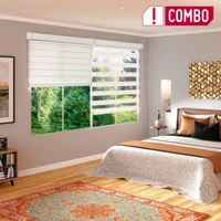 Combo Persiana Roller Sheer Elegance 80x165cm Linen + Persiana Roller Sheer Elegance 100x165cm Linen