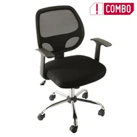 Silla Ejecutiva con Brazos Negra Version 3D