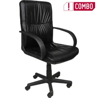 Sillón Ejecutivo Respaldo Bajo con Brazos Negro Version 3D