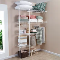 Combo Grand Closet Rejilla Ancho Hasta 2.5X2X0.4Mt Blanco + Armado Closet Metalico Superior A 2.0M Ancho Int