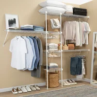 Combo Super Closet Rejilla Ancho Hasta 3X2X0.4Mt Blanco + Armado Closet Metalico Superior A 2.0M Ancho Int