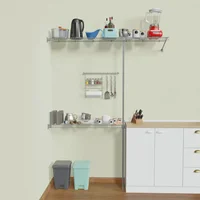Combo Eco Closet Rejilla Ancho Hasta 1.6X2X0.3Mt Gris + Armado Closet Metalico Hasta 2.0M Ancho Int