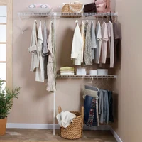 Combo Eco Closet Rejilla Ancho 1.6X2X0.3Mt Blanco + Armado Closet Metalico Hasta 2.0M Ancho Int