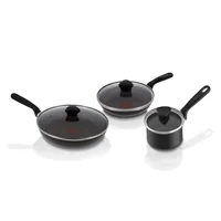 Combo Perol 10cm Tapa Vidrio + Cacerola 16cm Tapa Vidrio + Sartén 20cm Tapa Vidrio Antiadherentes Easy Cook