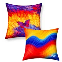 Combo  2 Cojines Selección Colombia 45x45cm sin Cierre Mariposa +Triangulo
