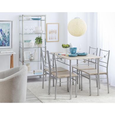 Comedor con 4 Sillas Rectangular 110 x 70 x 76 cm