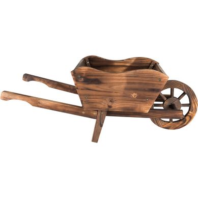 Carretilla decorativa de madera para jard�n