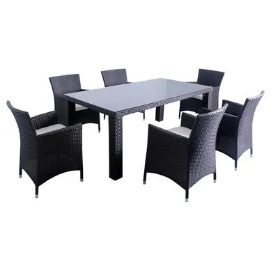 Comedor Lisbon Metal-Rat�n PE 7 piezas