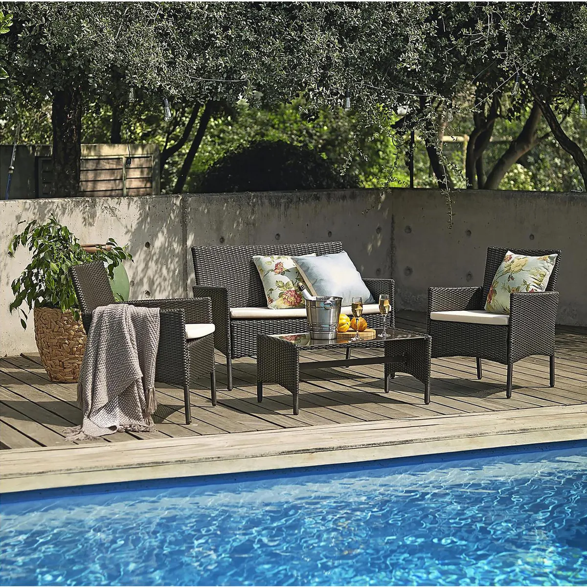 Just Home Collection - Sala de Exterior Milán 4 Personas