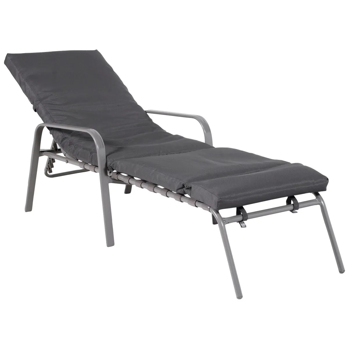 Just Home Collection - Camastro Aluminio Gris con Cojín