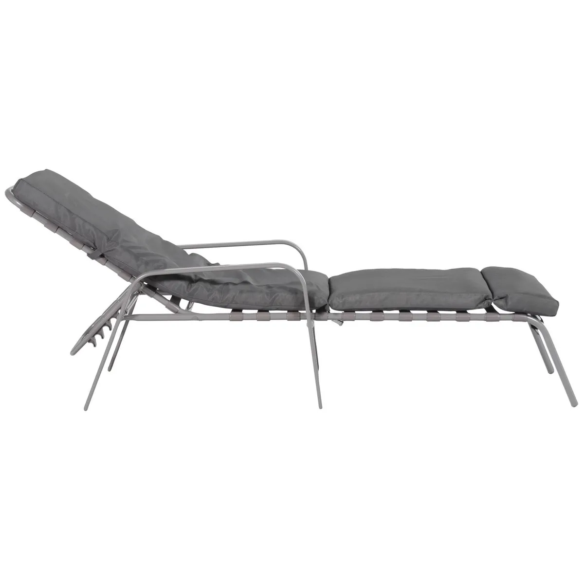 Just Home Collection - Camastro Aluminio Gris con Cojín