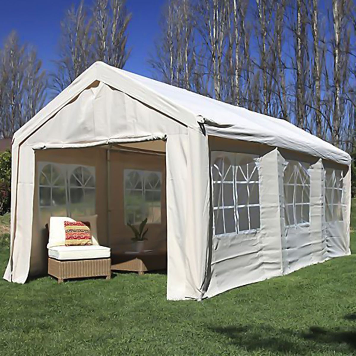Just Home Collection - Toldo para Eventos con Cortinas 3 x 6 Metros